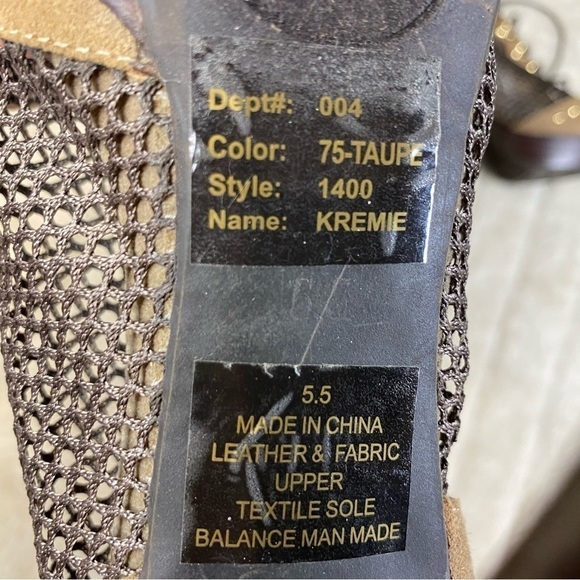 𝅺BAKERS Studded Fishnet Heels - Picture 4 of 7